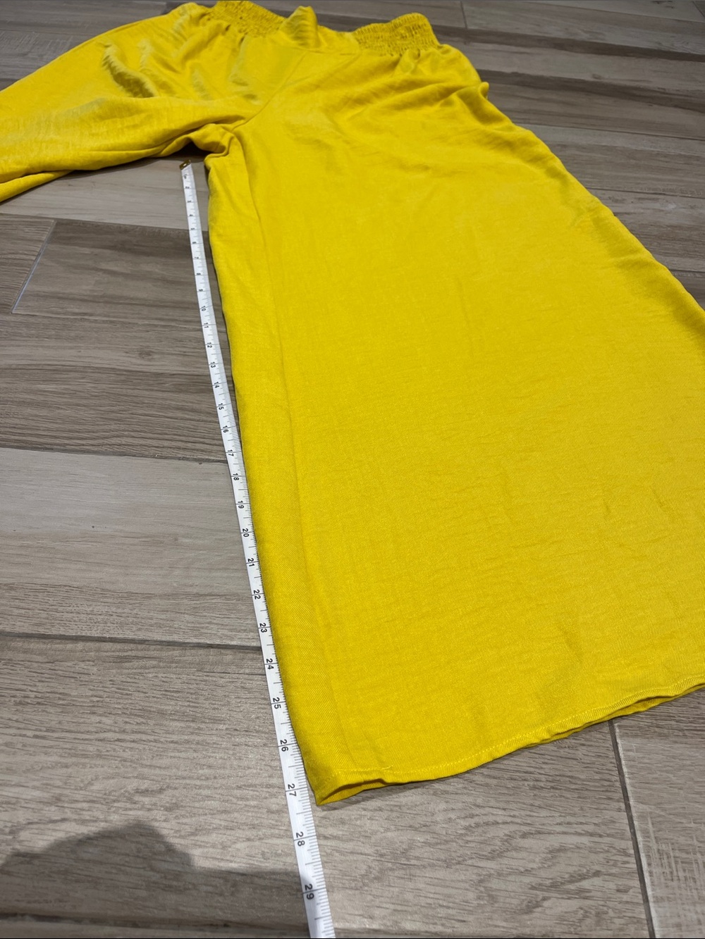 SHEIN Bright Yellow Wide-Leg Elastic Waist Pants - Picture 4 of 10